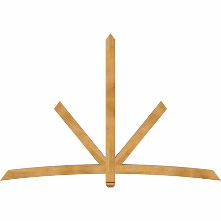 Ekena Millwork Alberta Rough Sawn Timber Gable Bracket, Western Red Cedar, 96"W x 64"H x 4"D x 4"F, 16/12 Pitch GBW096X64X0404ALB00RWR